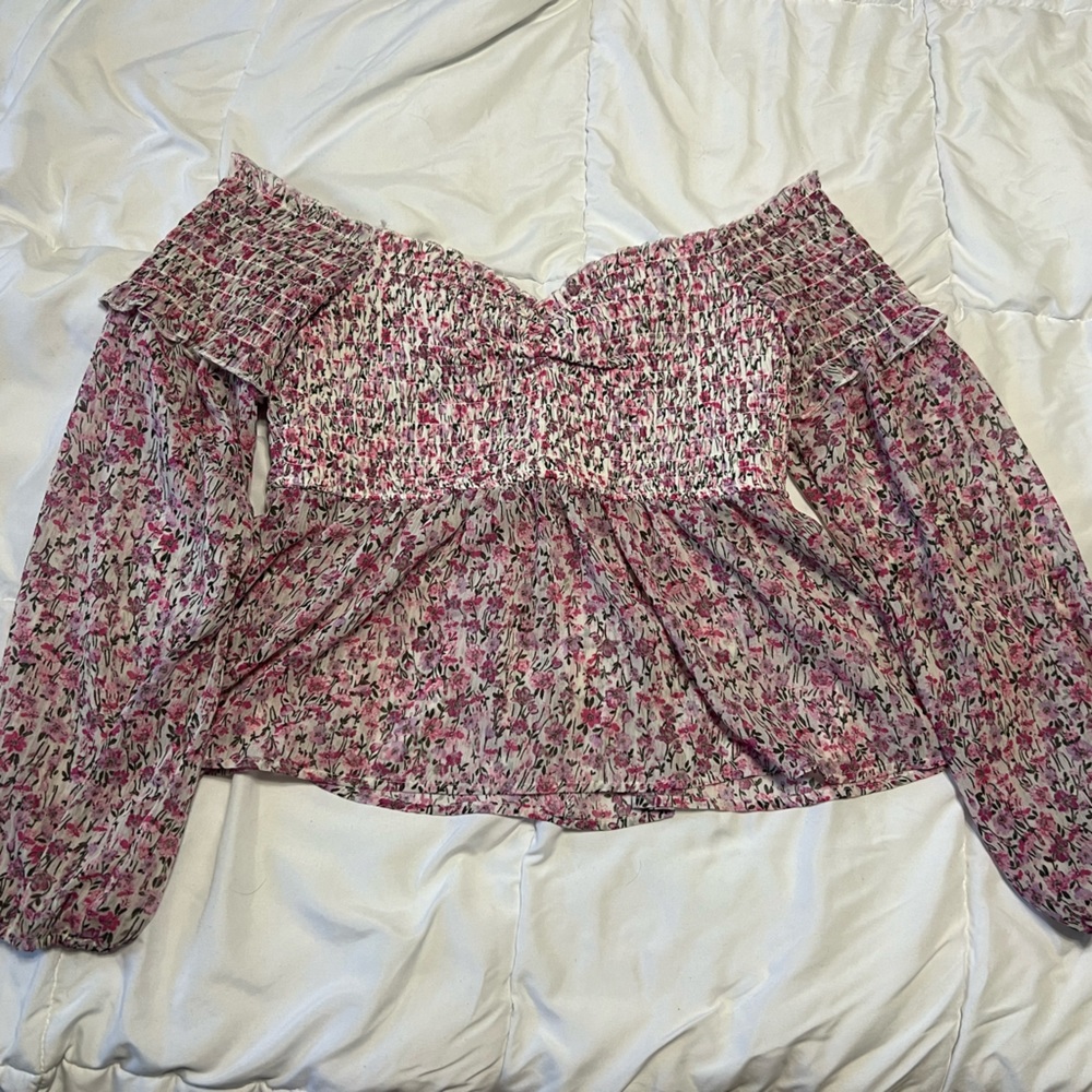 Pink flower top